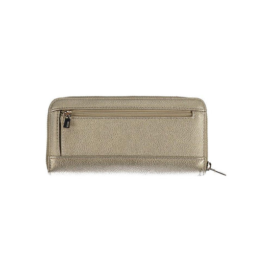 Elegant Gold Meridian Zip Wallet