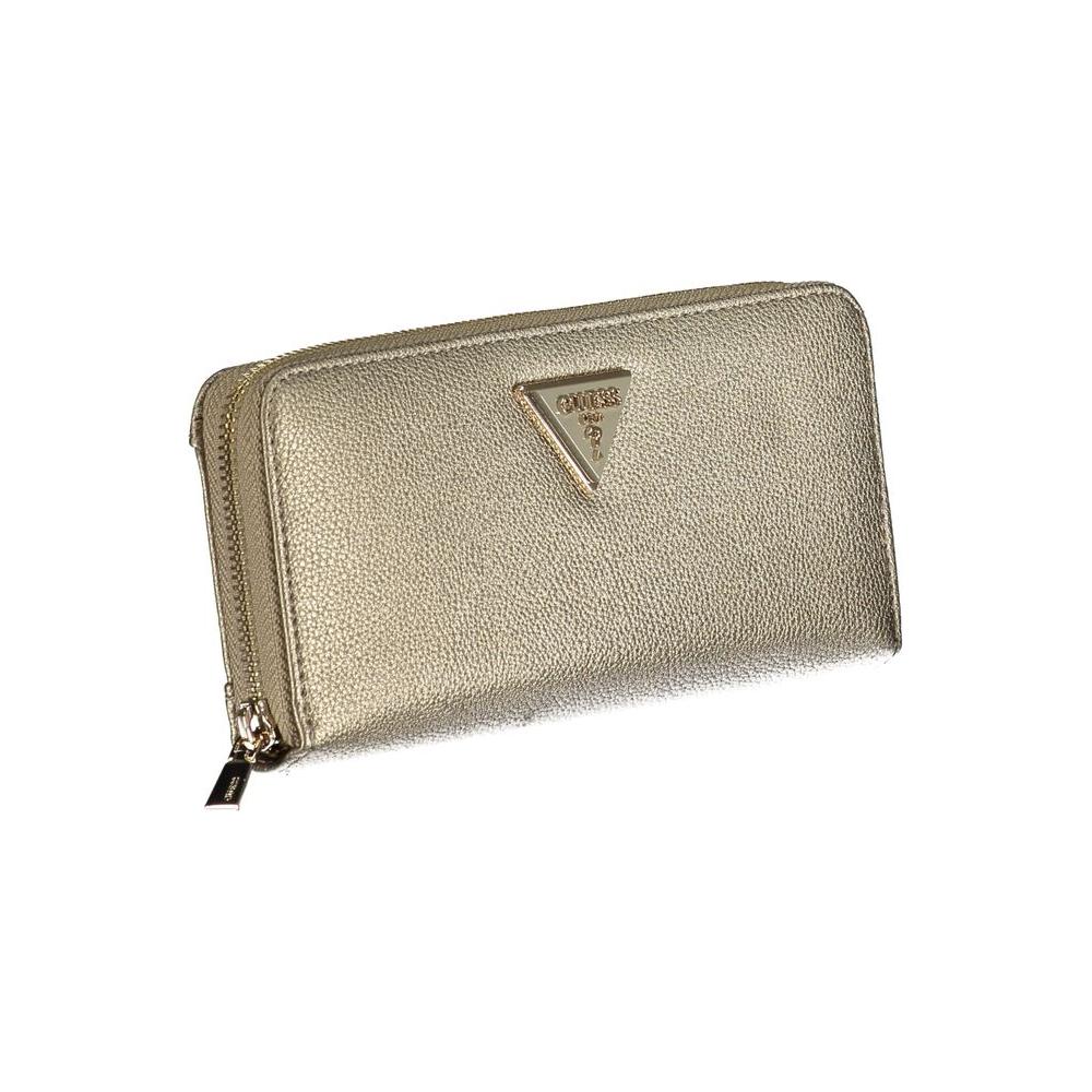 Elegant Gold Meridian Zip Wallet