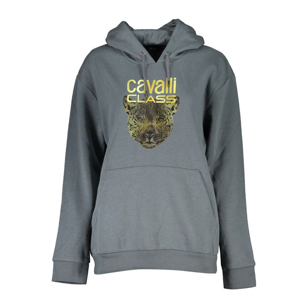 Sleek Gray Fleece Hooded Sweatshirt