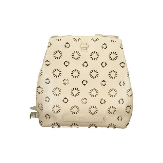 Beige Polyethylene Backpack