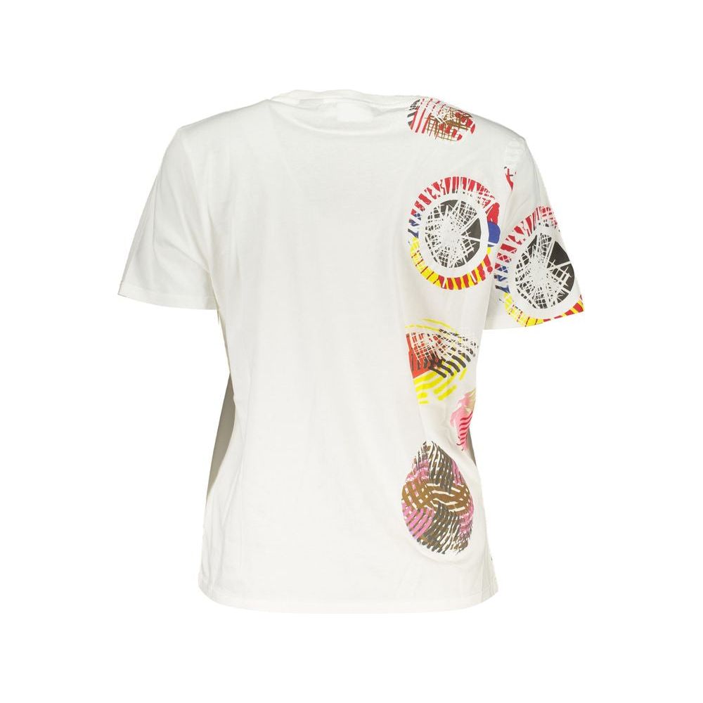 Desigual White Cotton Tops & T-Shirt Desigual