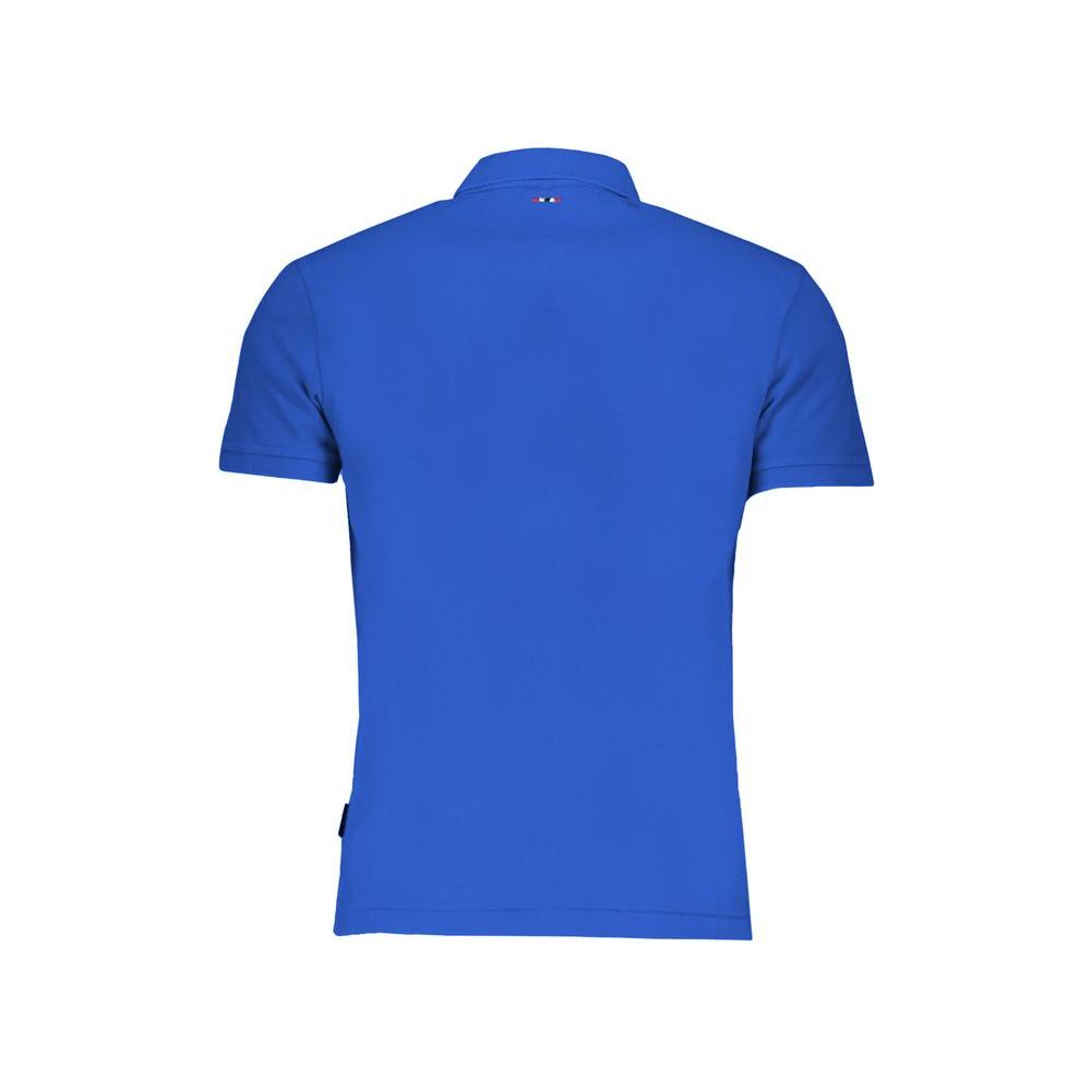 Blue Cotton Polo Shirt