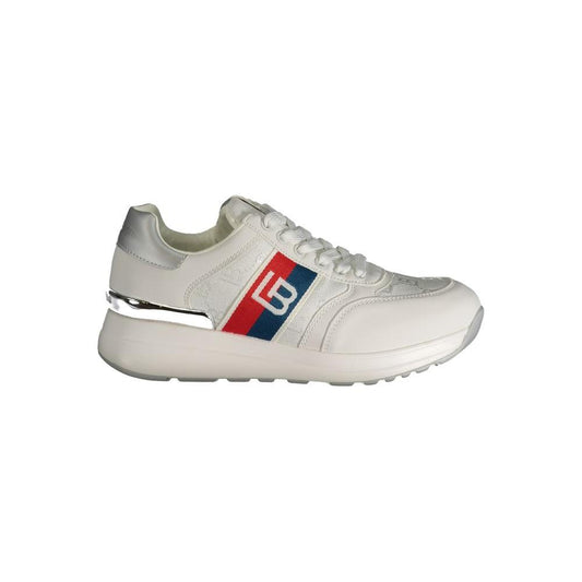 White Polyester Sneaker