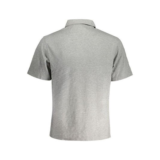 Gray Cotton Polo Shirt