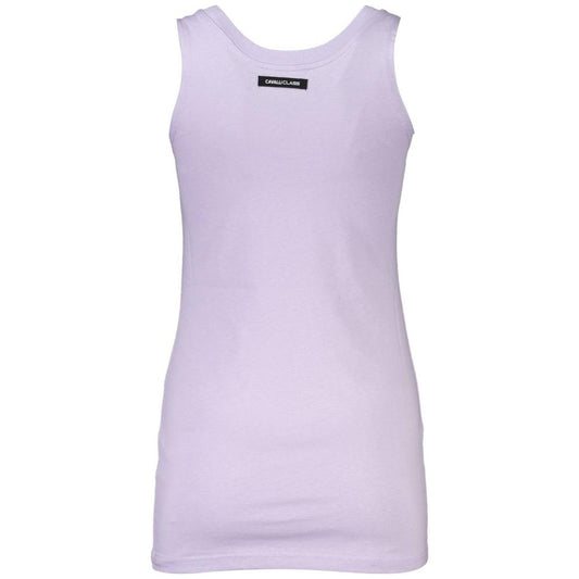 Elegant Purple Round Neckline Tank Top