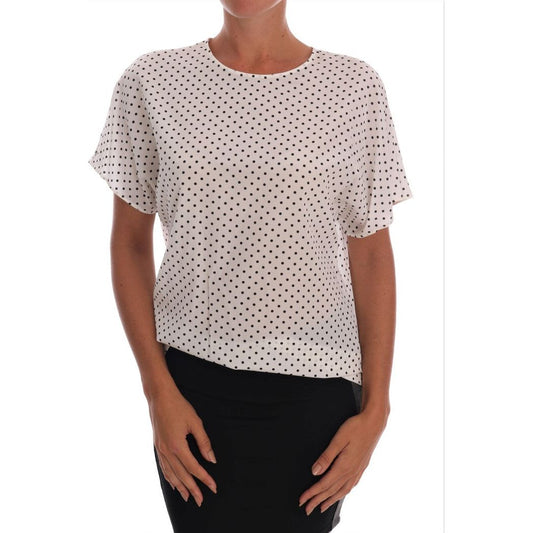 Chic Polka Dot Silk Blouse