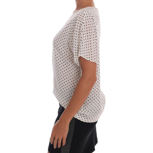 Chic Polka Dot Silk Blouse