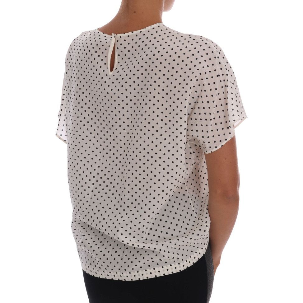 Chic Polka Dot Silk Blouse