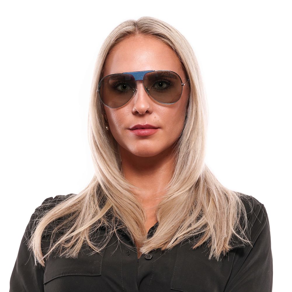 Police Blue Plastic Sunglasses