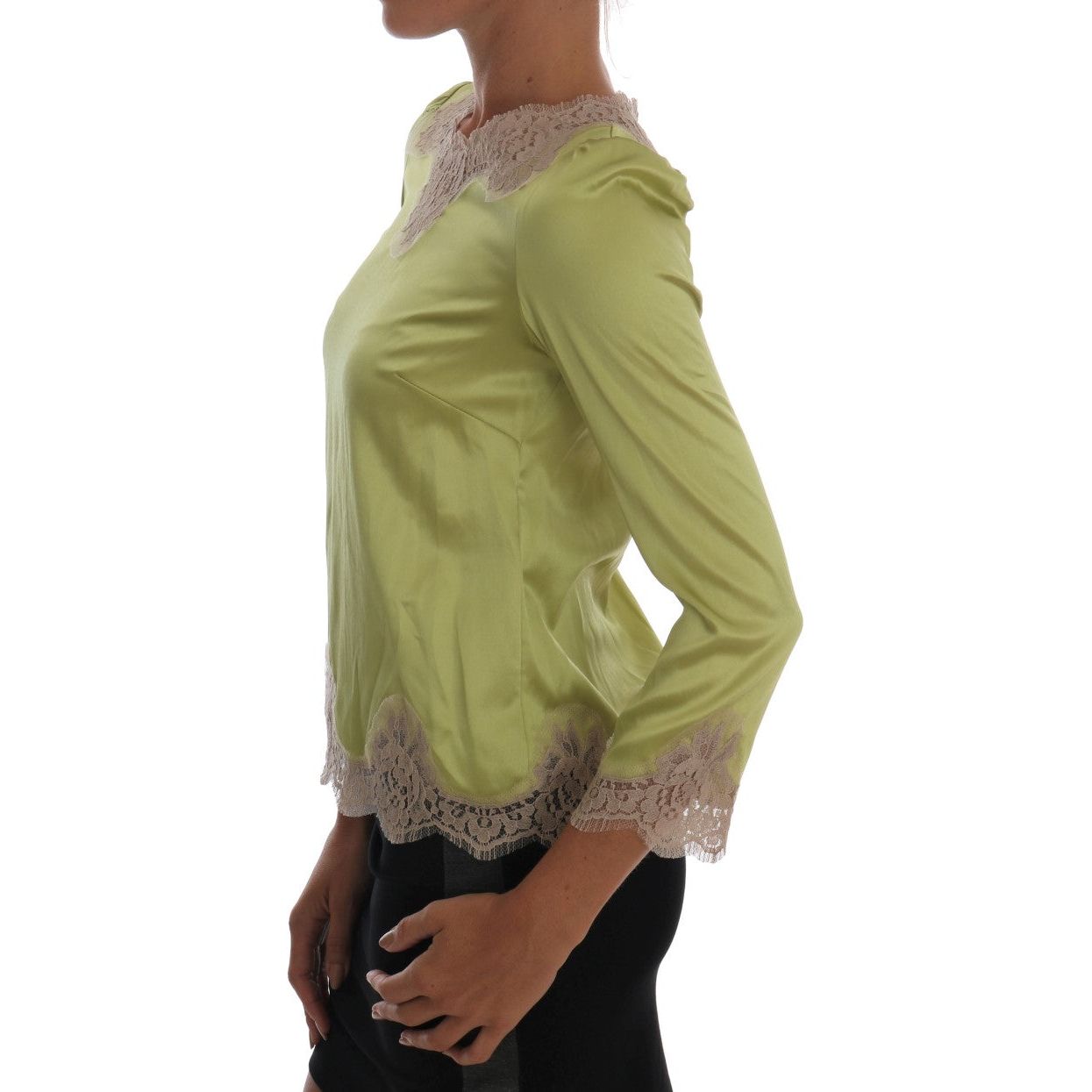 Elegant Floral Lace Silk Blouse