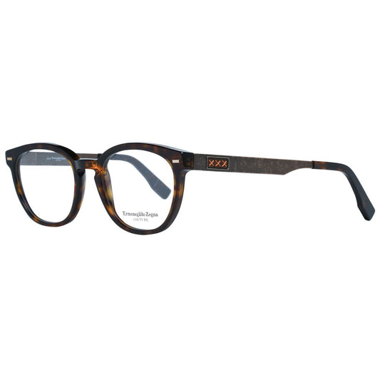 Ermenegildo Zegna Brown Plastic Glasses (Frames)