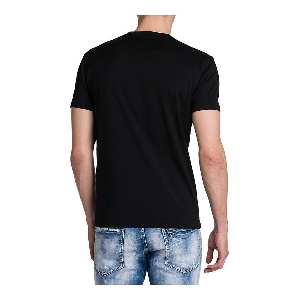 Sleek Black Graphic Tee for the Modern Man