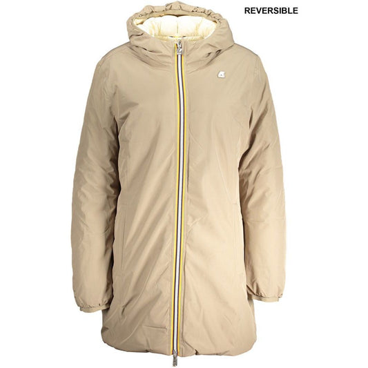 Beige Polyester Jackets & Coat