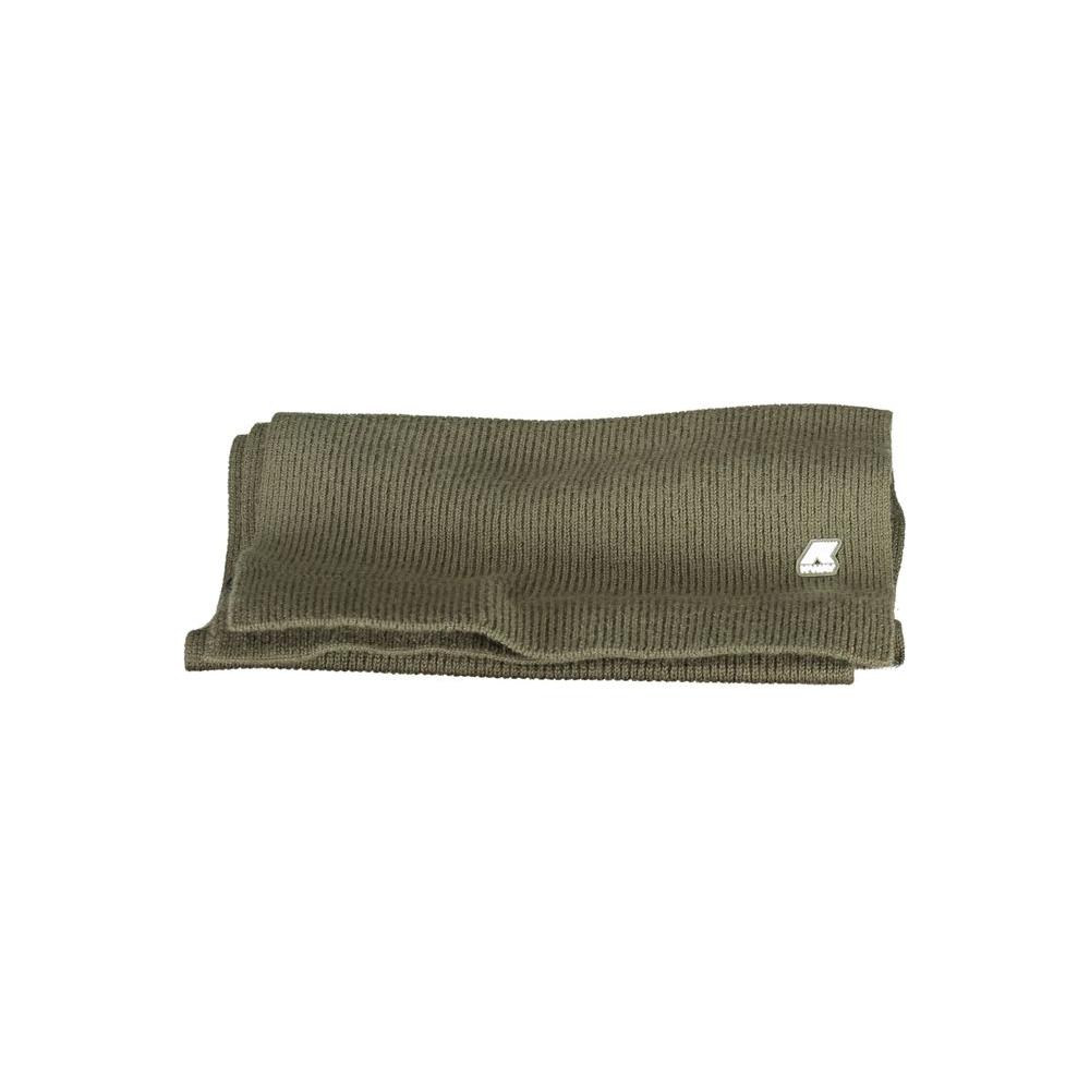 K-WAY Green 100 Wool Scarf K-WAY