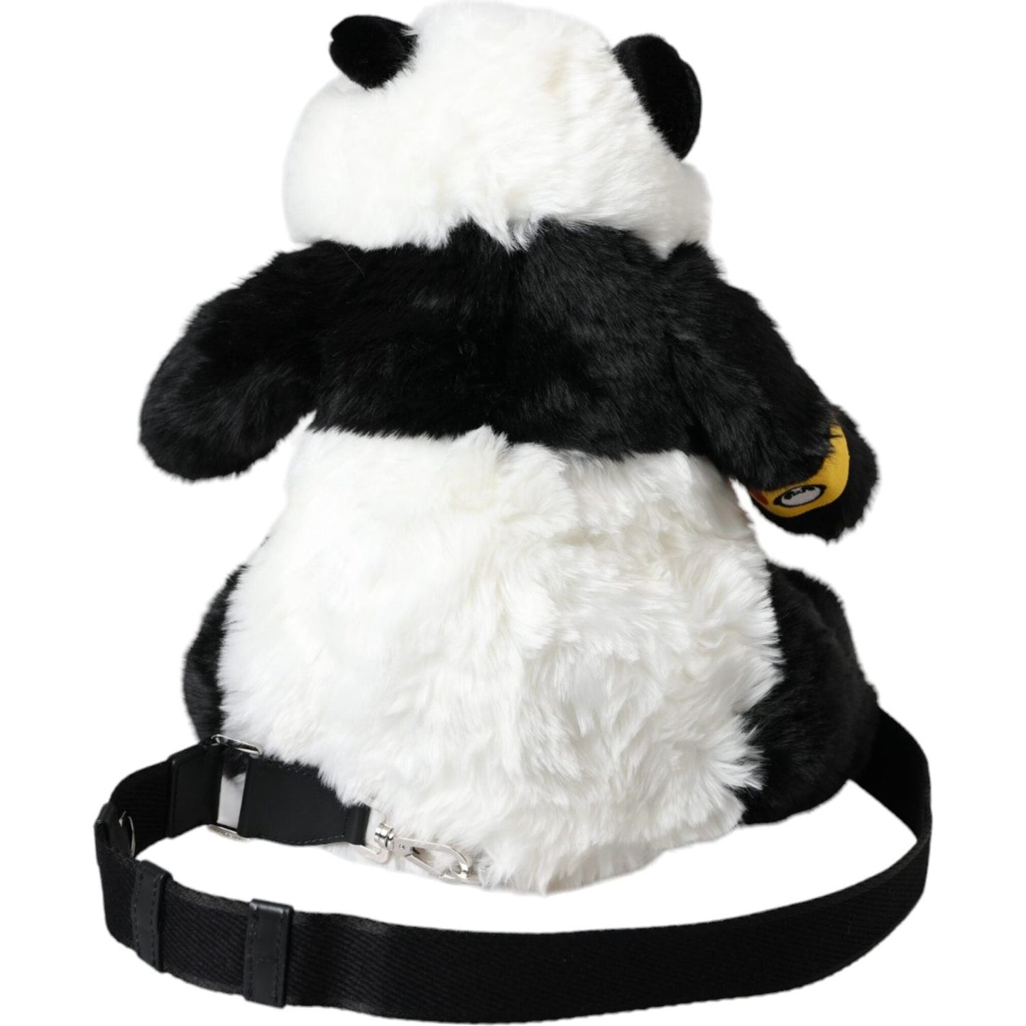 Dolce & Gabbana Black White Eco-Fur Animal Panda Shoulder Bag Dolce & Gabbana