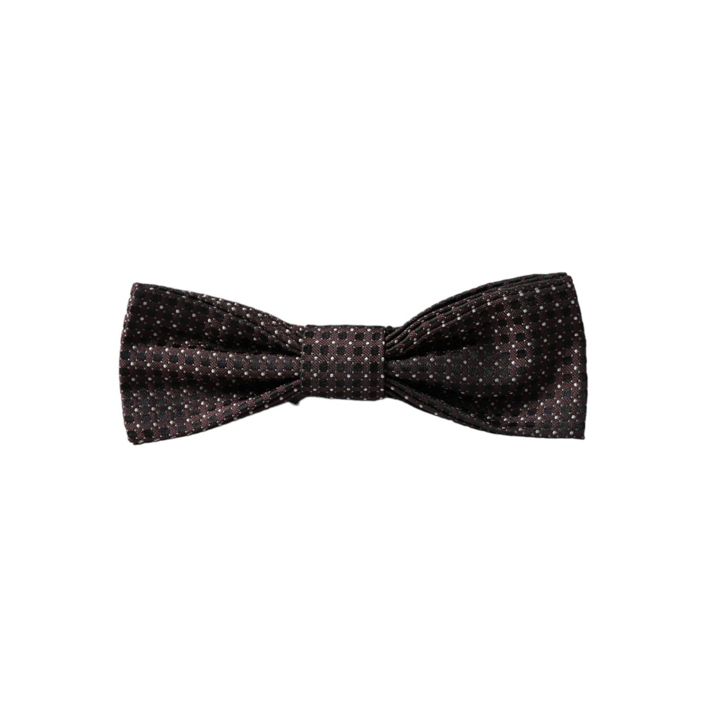 Dolce & Gabbana Brown Fantasy Silk Adjustable Neck Men Papillon Bow Tie