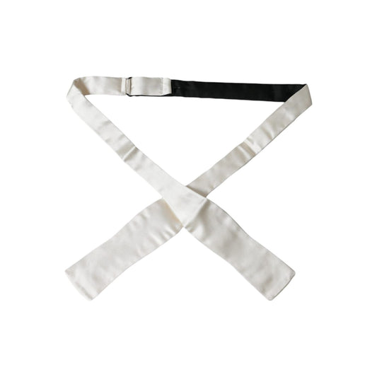 Dolce & Gabbana White Silk Slim Skinny Necktie Men Bow Tie Dolce & Gabbana