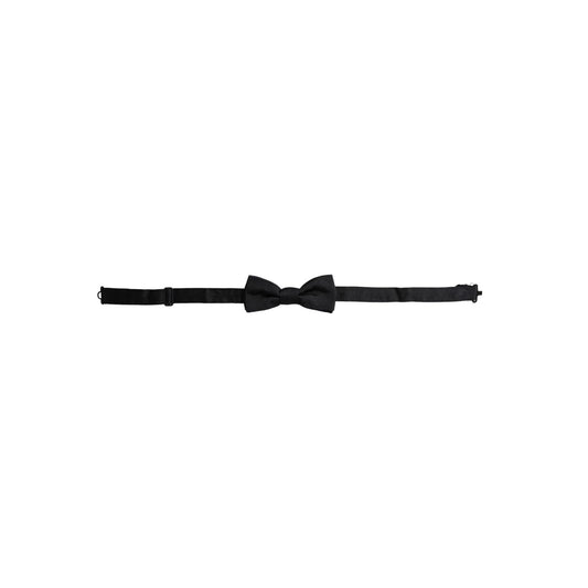 Dolce & Gabbana Black Silk Adjustable Neck Men Bow Tie Dolce & Gabbana
