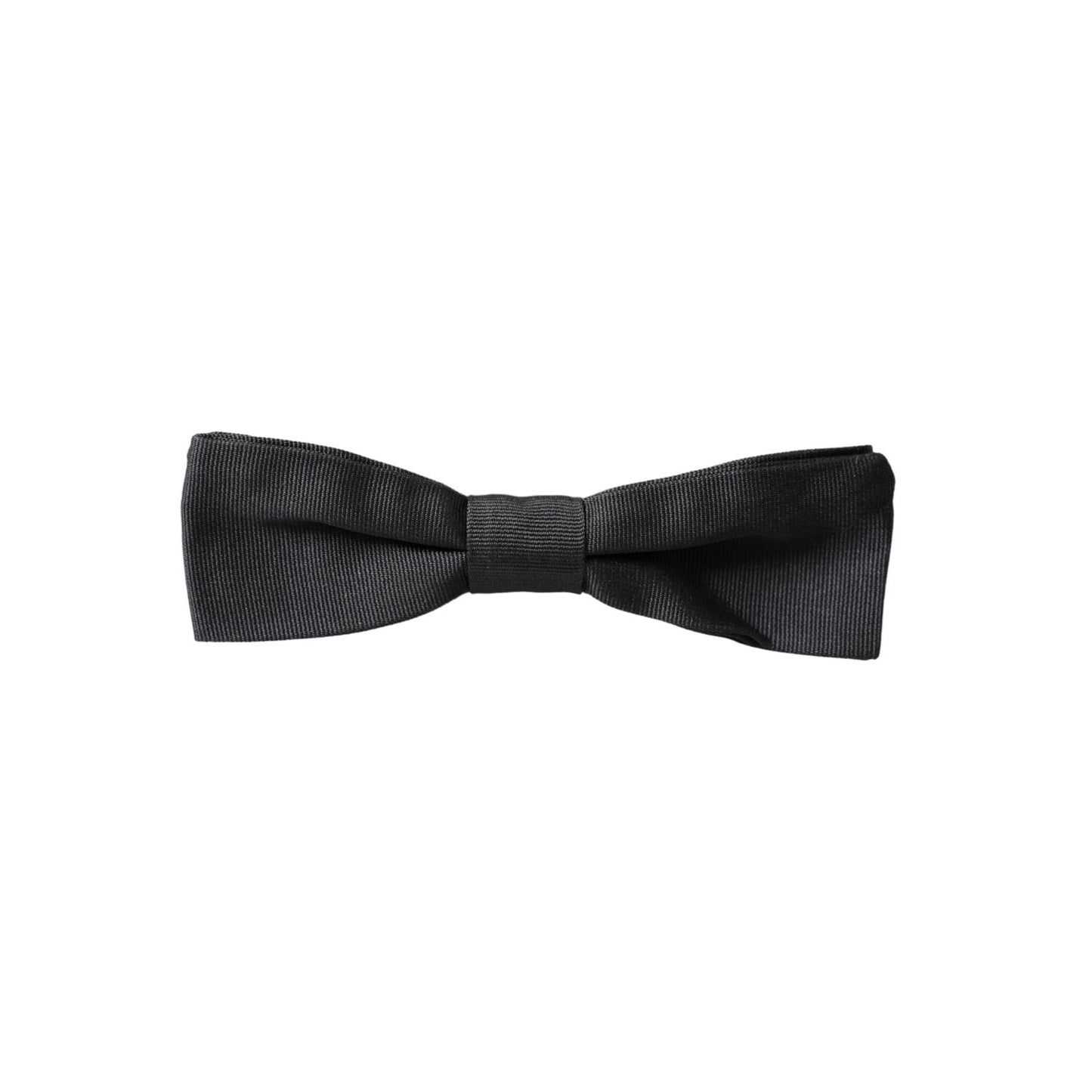 Dolce & Gabbana Black Silk Adjustable Neck Men Bow Tie
