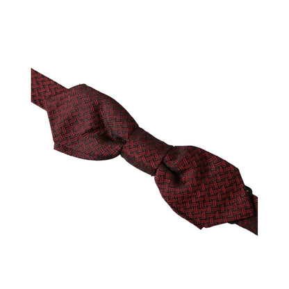 Dolce & Gabbana Red Silk Fantasy Adjustable Neck Men Bow Tie