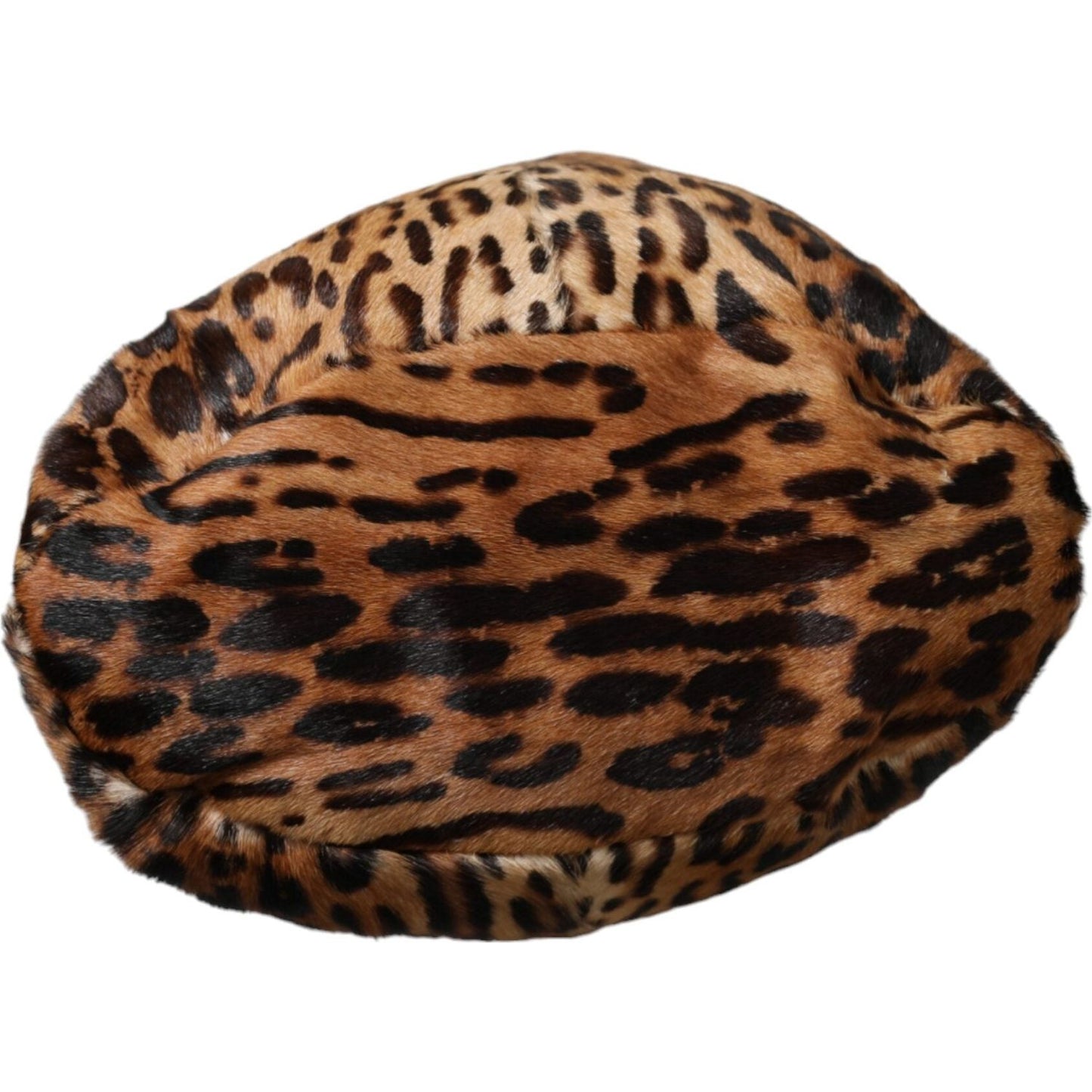 Brown Leopard Fur Women Bucket Hat