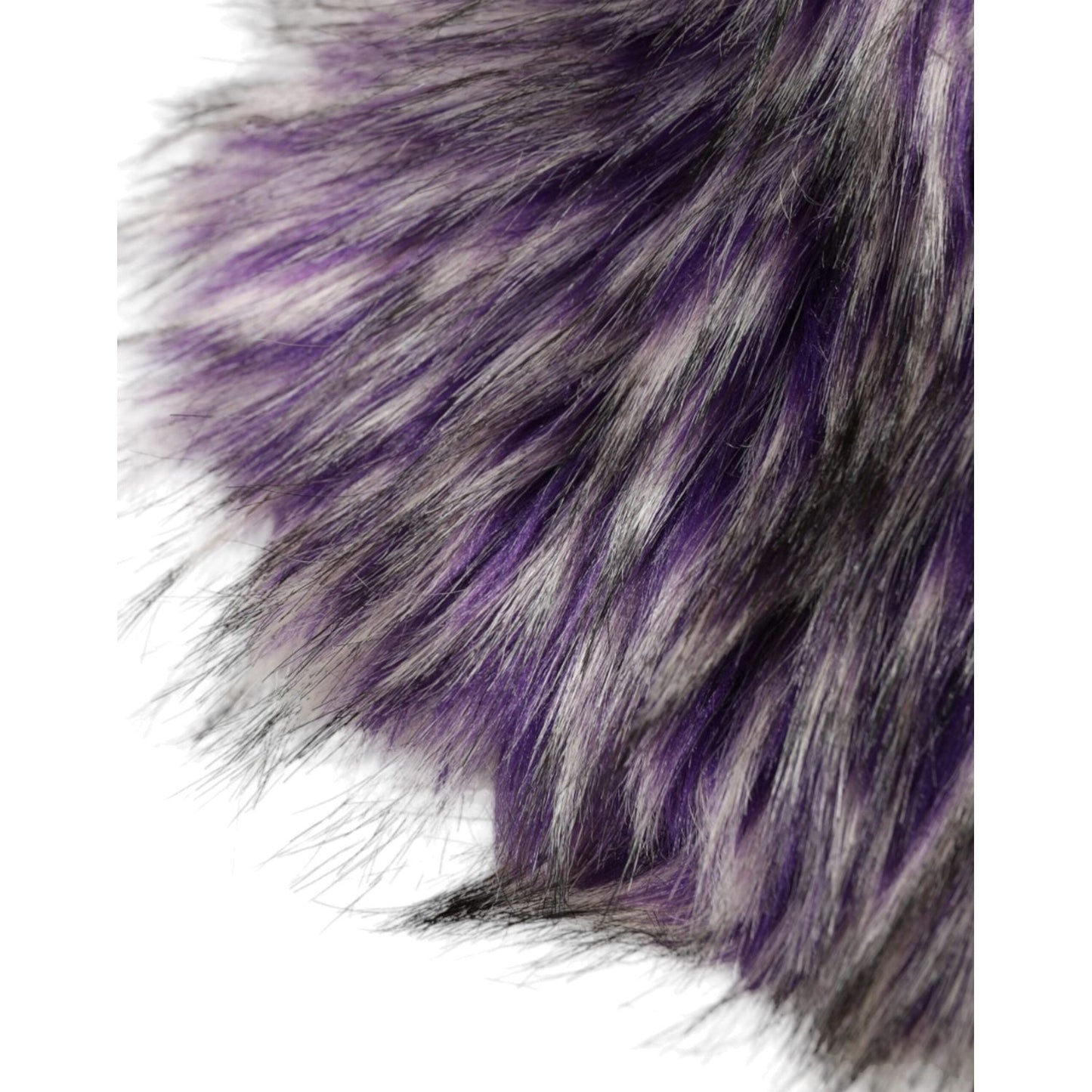 Purple Faux Fur Whole Head Wrap Hat