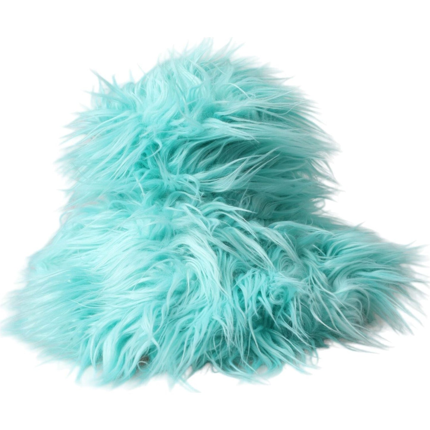 Dolce & Gabbana Mint Green Acrylic Fur Womens Bucket Hat