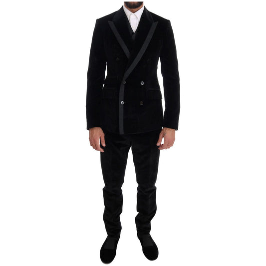 Dolce & GabbanaElegant Black Slim Fit Three-Piece SuitMcRichard Designer Brands£919.00