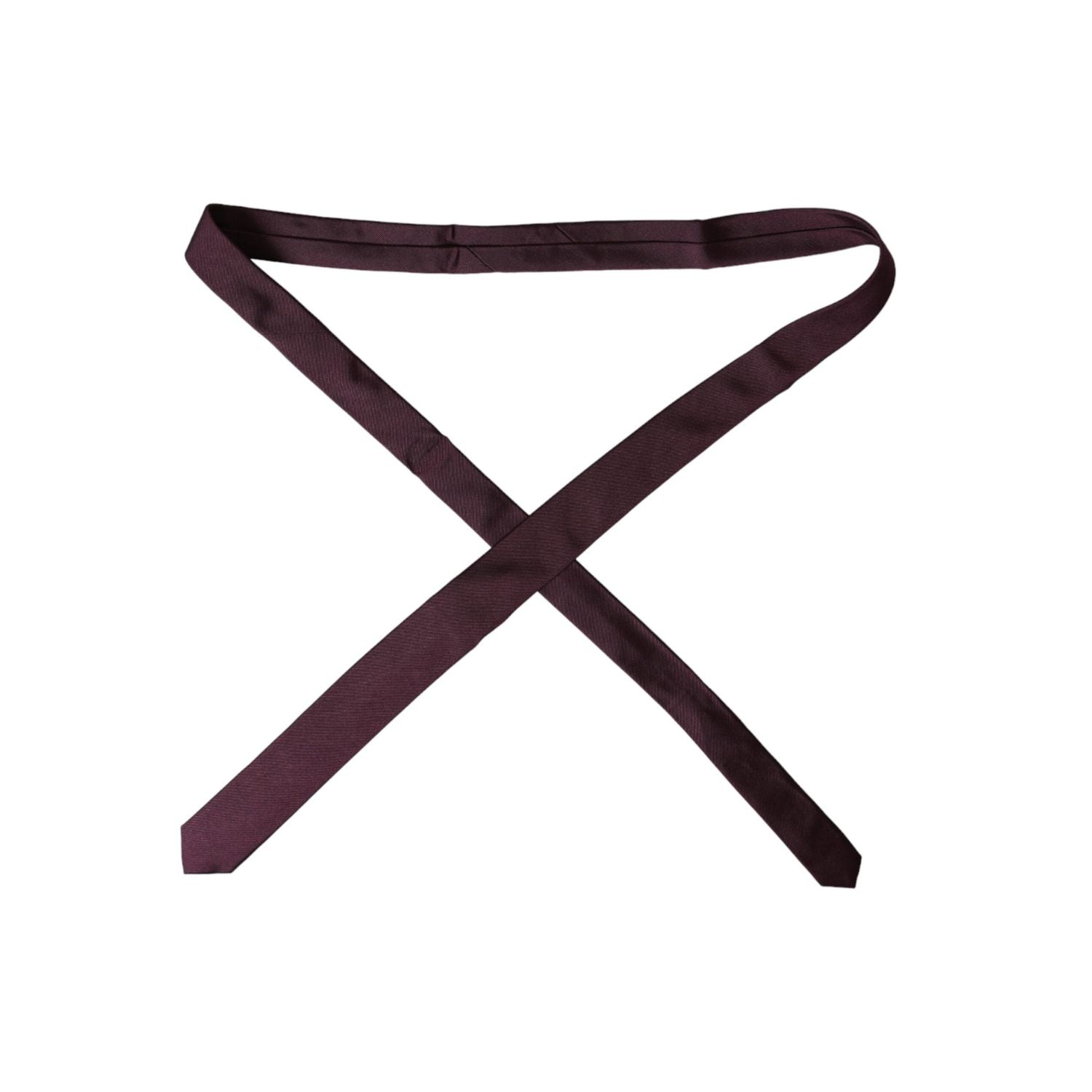 Dolce & Gabbana Bordeaux Solid 100% Silk Adjustable Men Tie