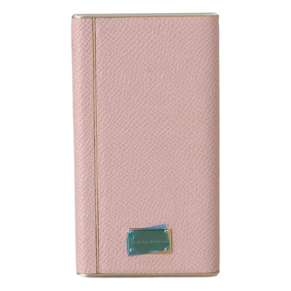 Dolce & Gabbana Chic Pink Leather Power Bank Dolce & Gabbana