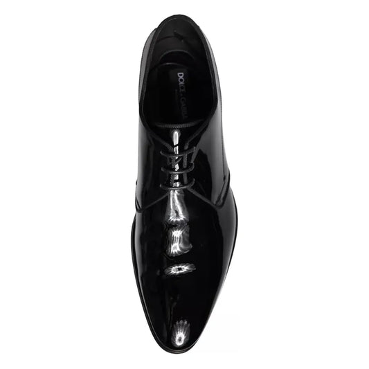 Black Calfskin Leather Derby Men Dress Shoes