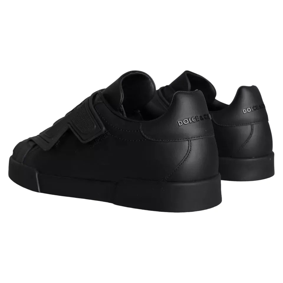 Dolce & Gabbana Black Lace Up Wave Low Top Sneakers Men Shoes Dolce & Gabbana