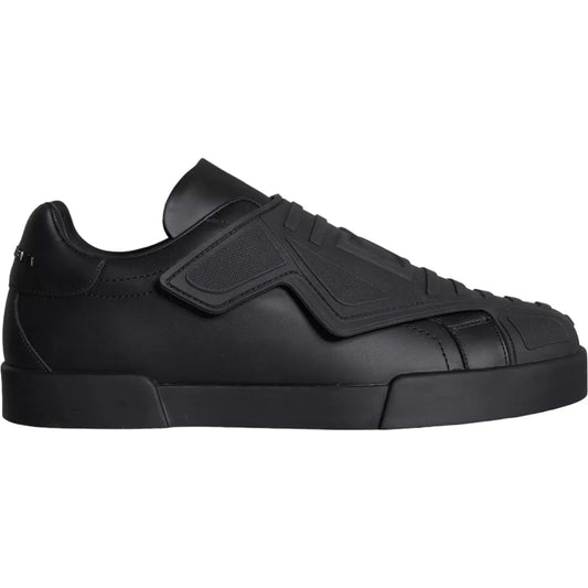 Black Lace Up Wave Low Top Sneakers Men Shoes