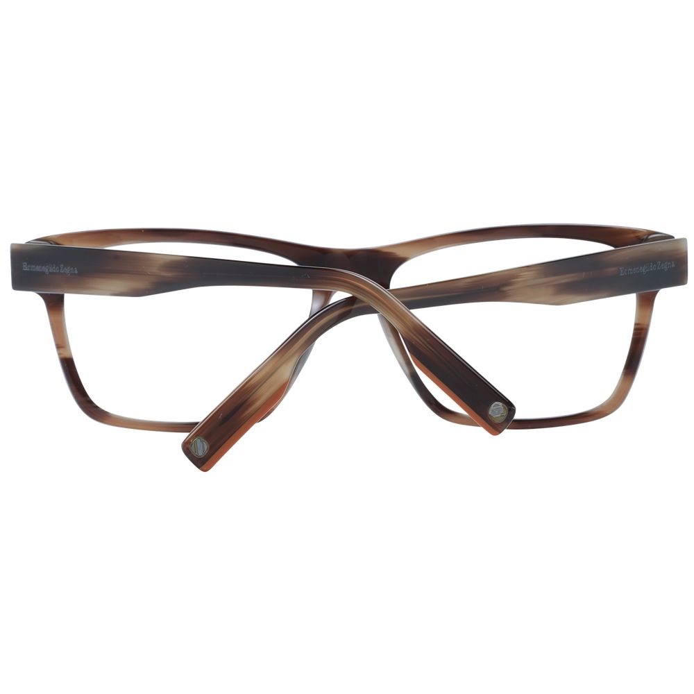 Ermenegildo Zegna Brown Plastic Glasses (Frames)