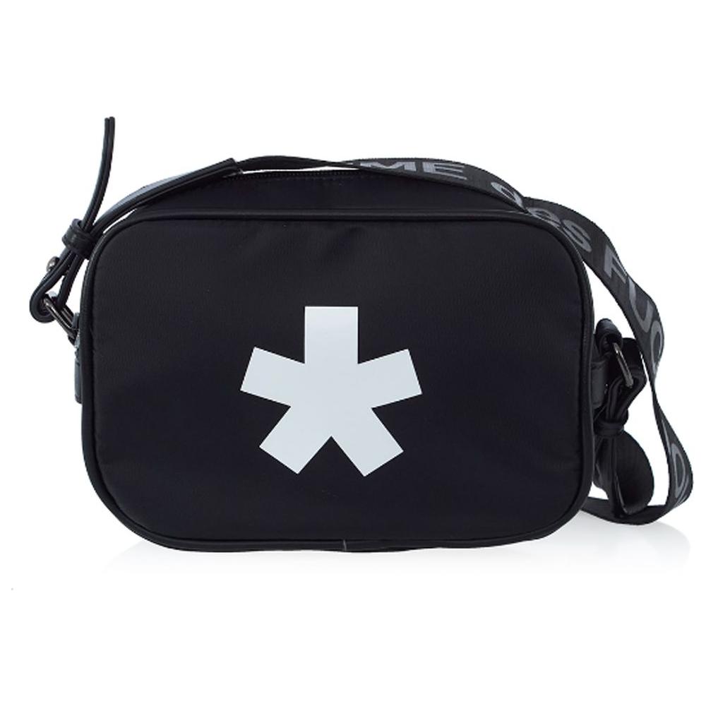 Black Polyester Crossbody Bag