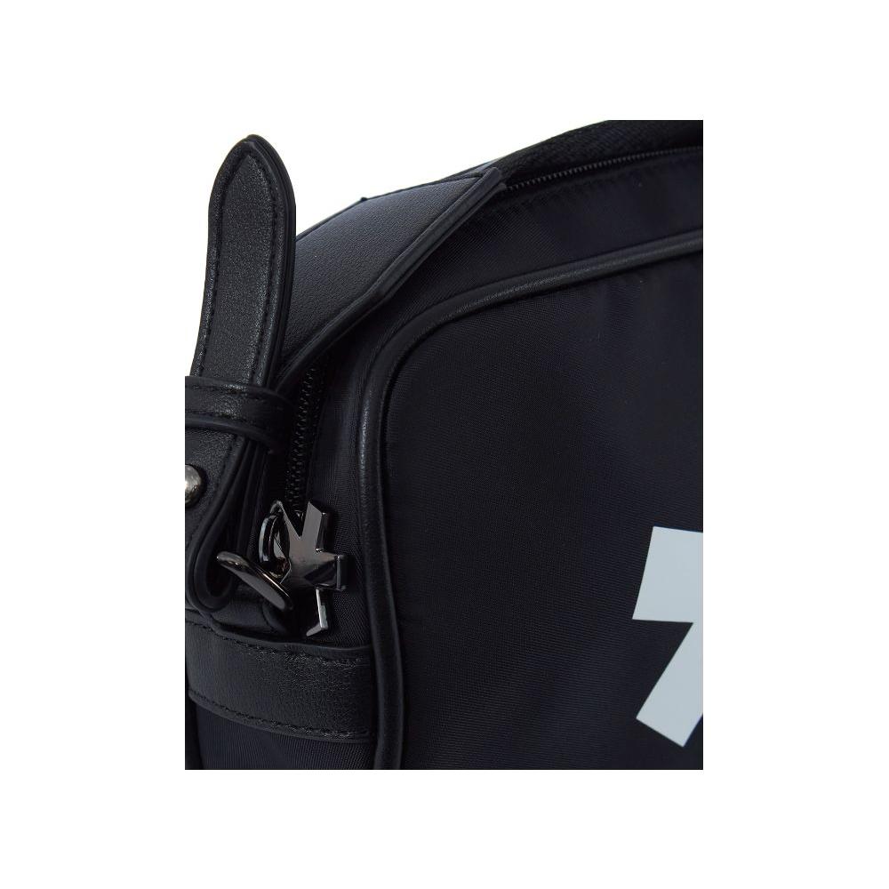 Black Polyester Crossbody Bag