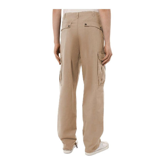 Beige Cotton Jeans & Pant