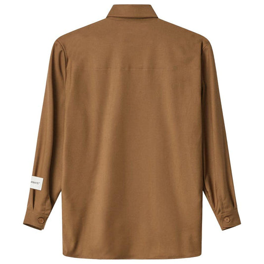 Brown Polyester Shirt