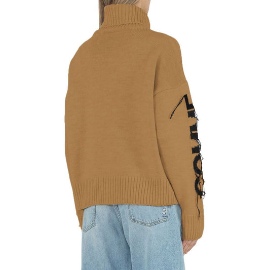 Comme Des Fuckdown Brown Acrylic Sweater Comme Des Fuckdown