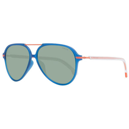 Police Blue Plastic Sunglasses