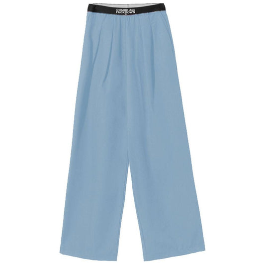 Light Blue Polyester Jeans & Pant