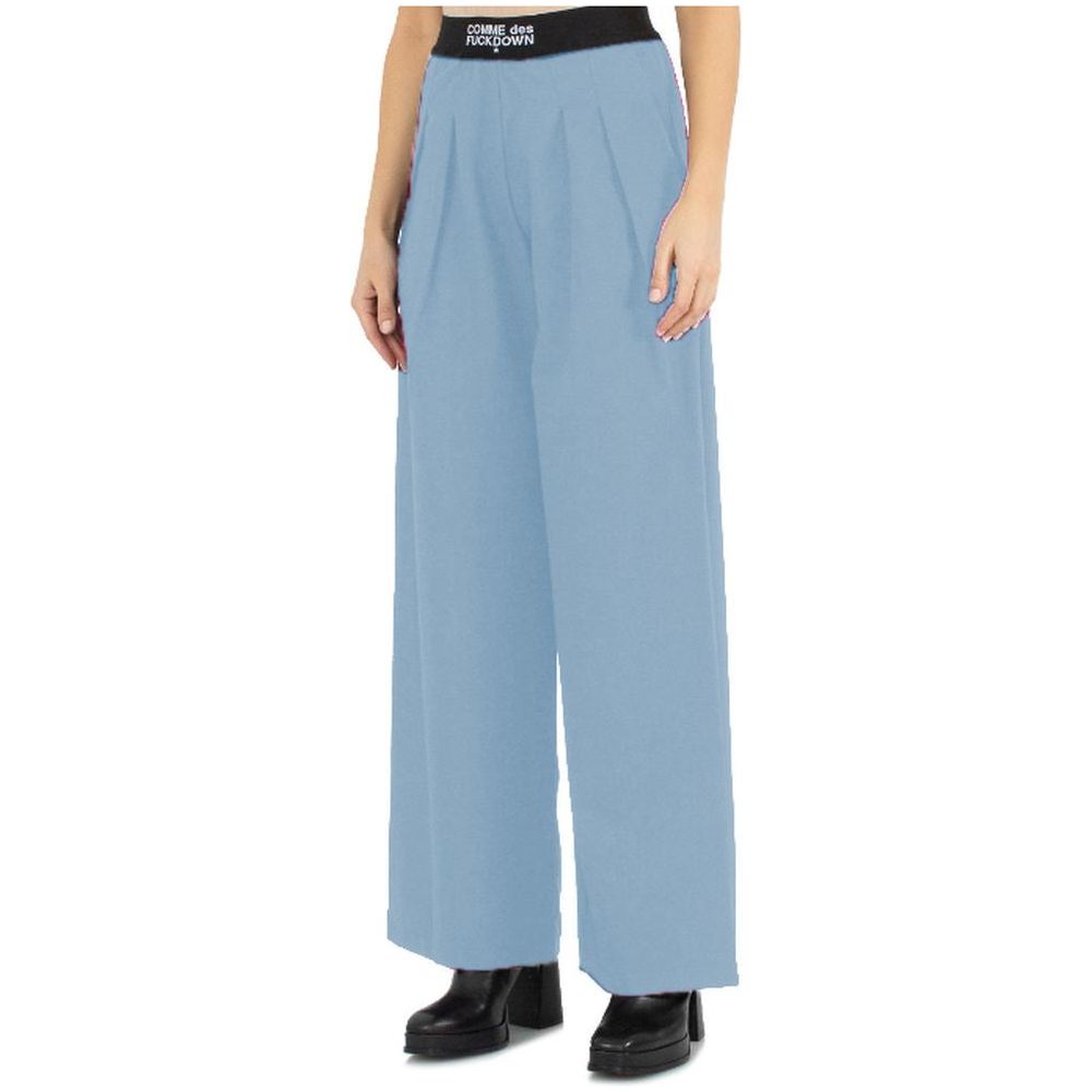 Light Blue Polyester Jeans & Pant