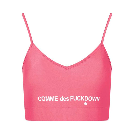 Comme Des Fuckdown Pink Polyester Tops & T-Shirt Comme Des Fuckdown