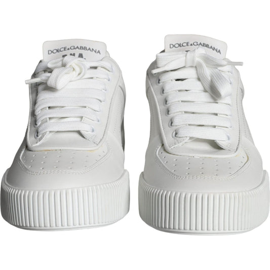 Dolce & Gabbana White Miami Leather Low Top Sneakers Shoes Dolce & Gabbana