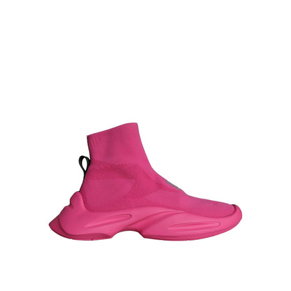 Dolce & Gabbana Pink Logo Print Slip On Socks Sneakers Shoes