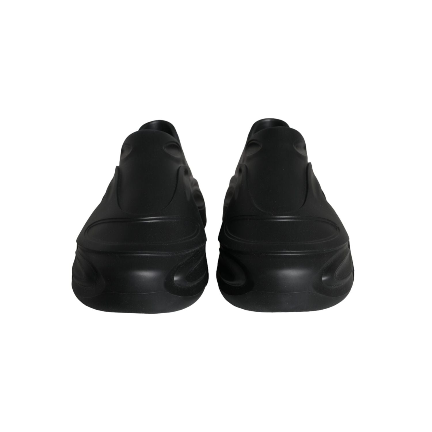 Dolce & Gabbana Black Foiled Rubber Toy Low Top Sneakers Shoes