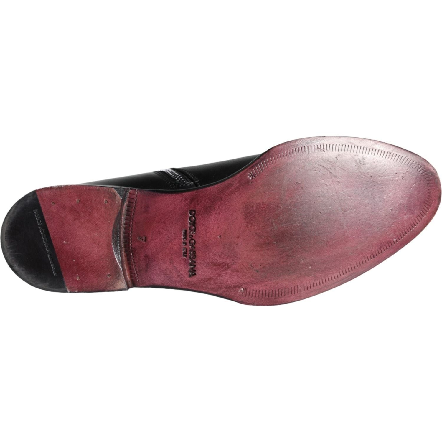 حذاء رجالي من Dolce &amp; Gabbana مصنوع من جلد العجل باللون الأسود يصل إلى الكاحل