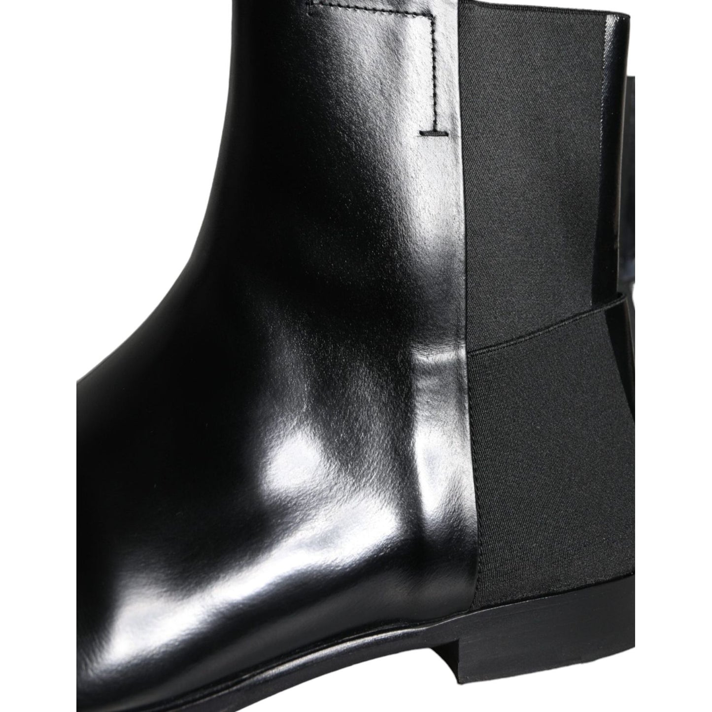 Dolce & Gabbana Black Calf Leather Men Ankle Boots Men Shoes Dolce & Gabbana