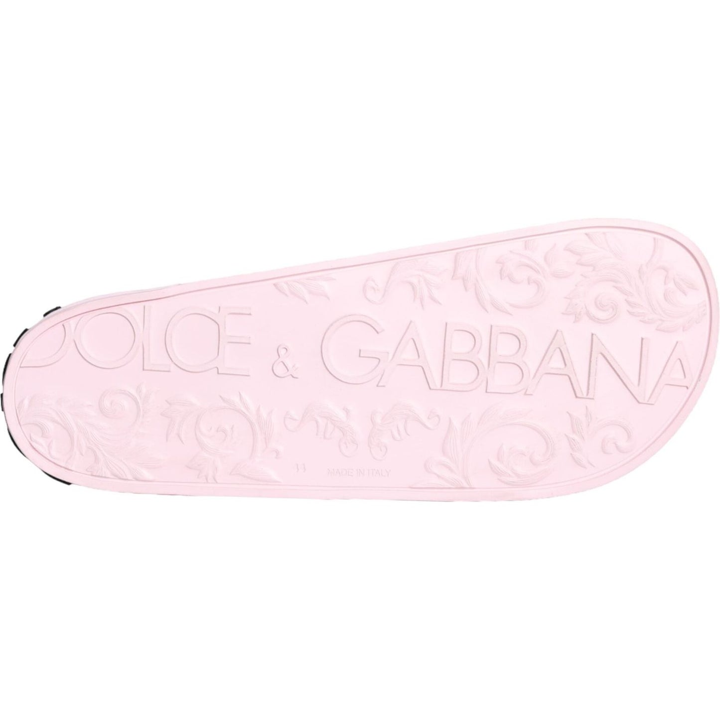 Dolce & Gabbana Black Pink Sandals Rubber Men Beachwear Shoes Dolce & Gabbana