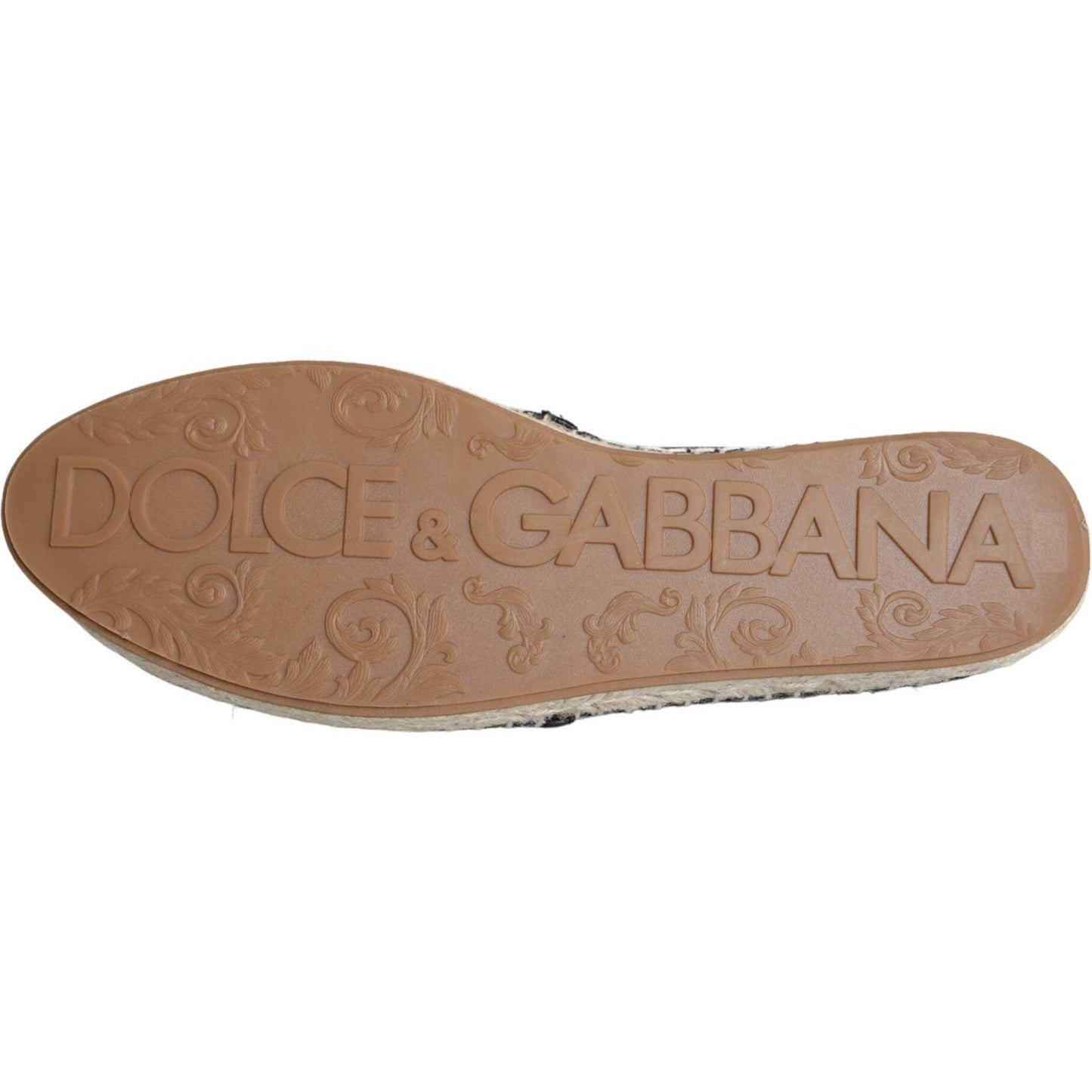 Dolce & Gabbana Black Cotton Leopard Slip On Espadrilles Shoes Dolce & Gabbana